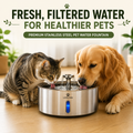 Stainless Steel Pet Water Fountain for Cats & Dogs