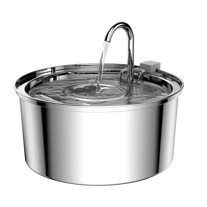 Stainless Steel Pet Water Fountain for Cats & Dogs